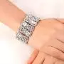 EVER FAITH Womens Austrian Crystal Teardrop 8-Shaped Knot Elastic Stretch Bracelet Clear EVER FAITH Womens Austrian Crystal Teardrop 8-Shaped Knot Elastic Stretch Bracelet Clear