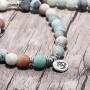 ZHEPIN 8MM 108 Mala Beads Charm Bracelet for Men Women Yoga Bracelet Necklace