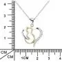 YFN Cat Necklaces 925 Sterling Silver Two-Tone Heart Jewelry, Love Heart Necklace for Women,Girls Cat Lovers