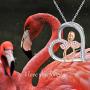 Flamingo Jewelry for Women Sterling Silver Lovely Flamingo Bird Necklace Heart Animal Pendant CZ Chain Fashion Birthday Gift for Flamingo Lovers Her