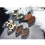 Leather Earrings Lightweight Faux Leather Leaf Earrings Teardrop Dangle Handmade Floral Leopard Print for Women Girls