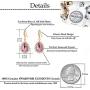 Swarovski Crystal Halo Teardrop Drop Dangle Earrings for Women 14K Rose Gold Plated Hypoallergenic Jewelry