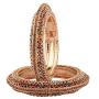 Efulgenz Indian Bollywood CZ Crystal Rhinestone Gold Plated Multicolor Wedding Bridal Bracelet Bangle Set Jewelry