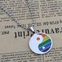 BEKECH Gay Pride Rainbow Yin Yang Charm Necklace Gay & Lesbian LGBT Pride Gifts Rainbow Necklace Wedding Engagement Anniversary Jewelry Gift for LGBT