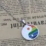 BEKECH Gay Pride Rainbow Yin Yang Charm Necklace Gay & Lesbian LGBT Pride Gifts Rainbow Necklace Wedding Engagement Anniversary Jewelry Gift for LGBT
