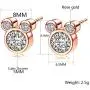 ERLUER Womens Mickey Stud Earrings Mouse Shape Rose Gold Platinum Plated Zircon Crystal Fashion Jewelry Earring For Women Party Gifts ERLUER Womens Mickey Stud Earrings Mouse Shape Rose Gold Platinum Plated Zircon Crystal Fashion Jewelry Earring For Women Party Gifts