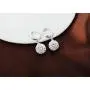Mandio 925 Sterling Silver Crystal 10/12mm Disco Ball Earrings, Dangle Drop Earrings for Women/Girls