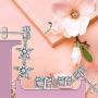 Women Stud Earring 925 Sterling Silver Drop Stud with 18k White Gold Plated 5A Cubic Zirconia Dangle Earring for Women Girls
