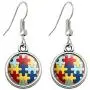 GRAPHICS & MORE Autism Awareness Diversity Puzzle Pieces Novelty Dangling Drop Charm Earrings GRAPHICS & MORE Autism Awareness Diversity Puzzle Pieces Novelty Dangling Drop Charm Earrings