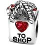 T50Jewelry To Shop Love Heart Mothers Day Red Birthstone Charms for Bracelets Wife Sister Mom Christmas Gifts