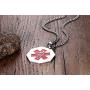 VNOX Customize Stainless Steel Medical Alert ID Hexagonal Pendant Necklace for Men Women,Free Chain 24''