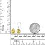 Gem Stone King 925 Sterling Silver Citrine Dangle Earrings For Women, 4.00 Cttw, Gemstone Birthstone Round 9MM