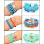 MDFY OEWGRF Handmade Colorful Bracelets Boho Beach Waterproof Adjustable Friendship Bracelet Set for Women Girls