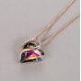 Leafael 18K Rose Gold Plated Love Heart Pendant Necklace with Healing Stone Crystal Jewelry Gifts for Women, 18''+2'' Leafael 18K Rose Gold Plated Love Heart Pendant Necklace with Healing Stone Crystal Jewelry Gifts for Women, 18''+2''