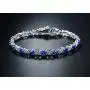Barzel Gold, White Gold Plated or Rose Gold Plated Created-Gemstones Tennis Bracelet Barzel Gold, White Gold Plated or Rose Gold Plated Created-Gemstones Tennis Bracelet