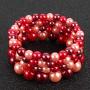 HaHaGirl Faux Pearl Strands Mix Color Tone Jewelry Sets for Women Include Necklace Bracelet and Earrings Set
