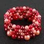 HaHaGirl Faux Pearl Strands Mix Color Tone Jewelry Sets for Women Include Necklace Bracelet and Earrings Set