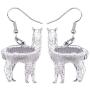 NEWEI Enamel Alloy South America Alpaca Earrings Drop Dangle Fashion Unique Animal Jewelry For Women Girls Gift Charms