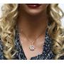 Forever Love Dancing Stone Flower Pendant Necklace, Sterling Silver & Swarovski Zirconia