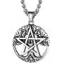 PROSTEEL Stainless Steel Tetragrammaton Pentacle Necklace, Eliphas Levis Pentagram, Men Women Amulet Statement Jewelry, Wiccan Magical Star Satanism Pendant Necklace, Come Gift Box