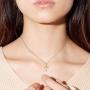 Carleen SOLID REAL 14K Yellow Gold SMALL TINY Little Cute Embossed Cross Crucifix Delicate Necklace Dainty Pendant Fine Jewelry For Women Girls, With 18'' Solid Gold Cable Chain