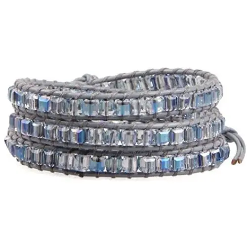KELITCH Natural Agate Crystal Beads Woven 3 Wrap Bracelet Handmade Fashion Jewelry KELITCH Natural Agate Crystal Beads Woven 3 Wrap Bracelet Handmade Fashion Jewelry