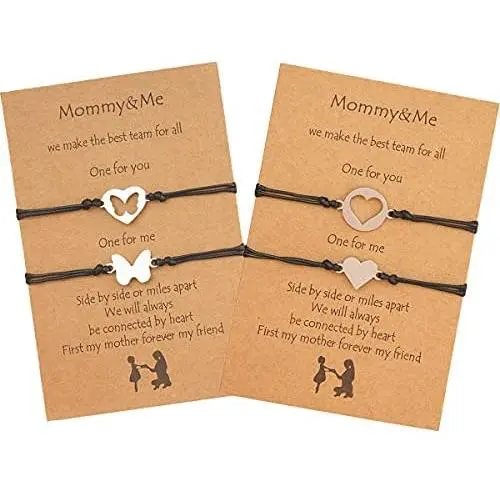 Nanafast 4-6 PCS Mother Daughter Bracelets Adjustable Heart Matching Bracelets Set Mommy and Me Bracelets Gifts for Mother’s Day Birthday Christmas Nanafast 4-6 PCS Mother Daughter Bracelets Adjustable Heart Matching Bracelets Set Mommy and Me Bracelets Gifts for Mother’s Day Birthday Christmas