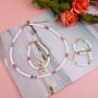 Heishi Surfer Necklace Bracelet Earrings Set, African Vinyl Disc Bead Choker Necklace Bracelet Hoop Earring, Summer Fashion Jewelry for Women, Girls