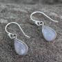NOVICA Rainbow Moonstone and .925 Sterling Silver Dangle Teardrop Earrings, Luminous Light