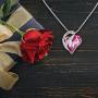 Regal Gems Infinity Love Heart Pendant Necklace Birthstone Crystal Jewelry Gifts for Women, 18K White Gold Plated Silver-Tone, 18''+2''