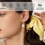 P&N Jewelry Ear Cuffs Earrings Clips on Earrings for Women, Detachable Pendant Earrings Sterling Silver 18K Gold Plated for Daily Party Travly