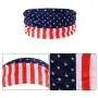 Flag Headband American USA Flag Star Pendant Necklace Independence Day Earrings Set Flag Headband American USA Flag Star Pendant Necklace Independence Day Earrings Set