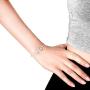 AeraVida Modern Circle and Ball Open Wrap .925 Sterling Silver Cuff Bangle Bracelet