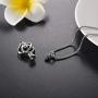 zeqingjw Infinity Heart Cremation Jewelry for Ashes Pendants Stainless Steel Inlay Crystal Memorial Urn Necklace Keepsake Jewelry