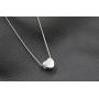 SLUYNZ Genuine 925 Sterling Silver Tiny Love Heart Pendant Necklace for Women Teen Girls Slender Heart Tennis Necklace