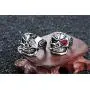 Vintage Stainless Steel Gothic Skull Smoking Bullet Biker Cocktail Party Ring for Men
