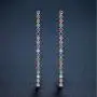 ECBERIE Long Gold Plated Ear Stud Colored Rhinestones Dangle Drop Tessel Earrings Crystal Jewelry Gifts for Women Girls ECBERIE Long Gold Plated Ear Stud Colored Rhinestones Dangle Drop Tessel Earrings Crystal Jewelry Gifts for Women Girls