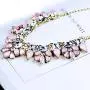 JCYK Crystal Jewelry Pink Necklace Charms Choker Elegant Women Necklace kolye Collares Collar Mujer Christmas Collier valentine