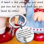 BLEOUK The Wizard of Oz Gifts Inspirational Gift for Women Encouragement Keychain Wizard of Oz Jewelry Ruby Slippers Tin Man Keychain