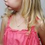Glimmerst Heart Initial Necklace, 18K Gold Plated Stainless Steel Tiny Heart Letter Necklace Dainty Small Lovely Heart Pendant Personalized Name Necklace for Women Girls