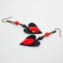 RareLove Vintage Lolita Red Rhinestone Teardrop with Butterfly Dangle Earrings