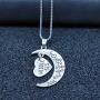 Misola I Love You to The Moon and Back Women Pendants Necklace Best Christmas Birthday Gifts for Mom Daughter Grandama Sisther Jewelry Gifts for Daughter Form Mom and Dad