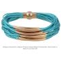 D EXCEED Multi Row Magnetic Clasp Bangle Bracelet for Women and Ladies 6 Colors