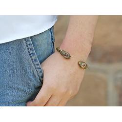 Skyrim Jormungandr Vintage Snake Screw Indian Cuff Bangle Bracelet for Men and Women