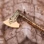 Skyrim Viking Dragon Celtic Knot Amulet Runes Perun Axes Pendant Necklace