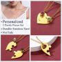 FaithHeart BFF Puzzle Stitching Necklace 2/3/4/5/6/7/8 Pcs Stainless Steel Personalized Name Heart Pendants Family Love Jewelry Free Engrave Friendship Forever Necklaces Set with Delicate Packaging