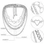 Lock Chain Necklace, Egirl Chains, Statement Lock Key Pendant Necklace Silver Set Eboy Long Multilayer Chains Punk Choker 2 Set(5 Layer) Lock Chain Necklace, Egirl Chains, Statement Lock Key Pendant Necklace Silver Set Eboy Long Multilayer Chains Punk Choker 2 Set(5 Layer)