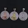 KOSMOLING Sparking Iced Out Hip Hop Jewelry Rose Gold Silver 3 Colors Virgin Mary Pendant Necklace for Men and Women, Micro Pave AAA Cubic Zirconia, 24inch Box Chain KOSMOLING Sparking Iced Out Hip Hop Jewelry Rose Gold Silver 3 Colors Virgin Mary Pendant Necklace for Men and Women, Micro Pave AAA Cubic Zirconia, 24inch Box Chain