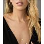 Altitude Boutique Minimalist Bar Necklace Thin Druzy Inspired Necklace Simple Horizontal Bar Necklace for Women