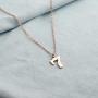 ENSIANTH Lucky Number Necklace Stainless Steel Pendant Necklace Birthday Gift Rose Gold Necklace Number 0-9